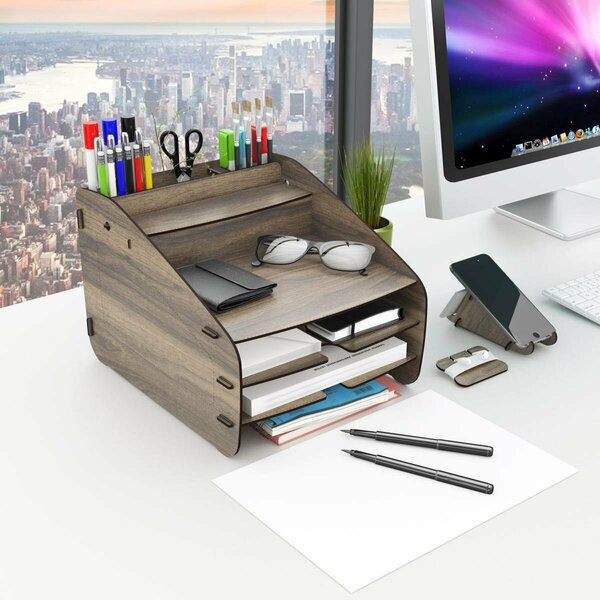 Furnia Marcus Desk Organizer - Medium - Walnut HD-ON70OT-MARKUS-WAL-M